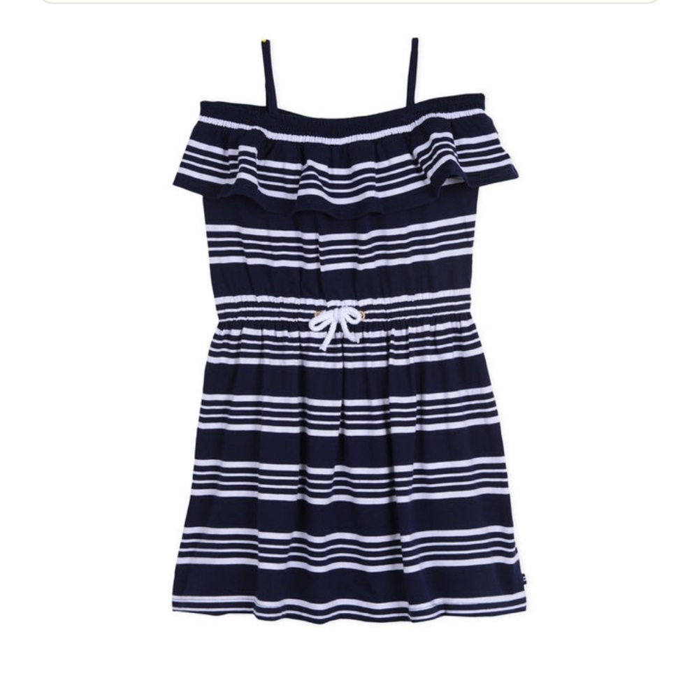 Nautica Girls Striped Jersey Blouson Dress